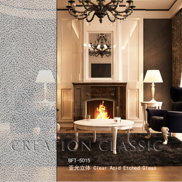 Acid Etched and Titanium Coated Glass