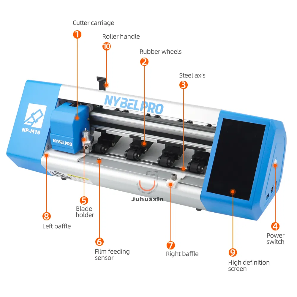 Good Quality Nybelpro Np-M16 No Cutting Times Limited Screen Back Glass Protecting Panel Cut Tool Film Cutting Machine