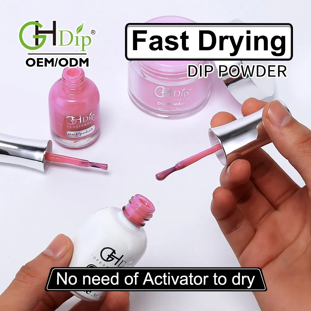 Custom Private Label 2000 Colors of Fast Drying DIP Powder 3 in 1 Match Gel and Lacquer