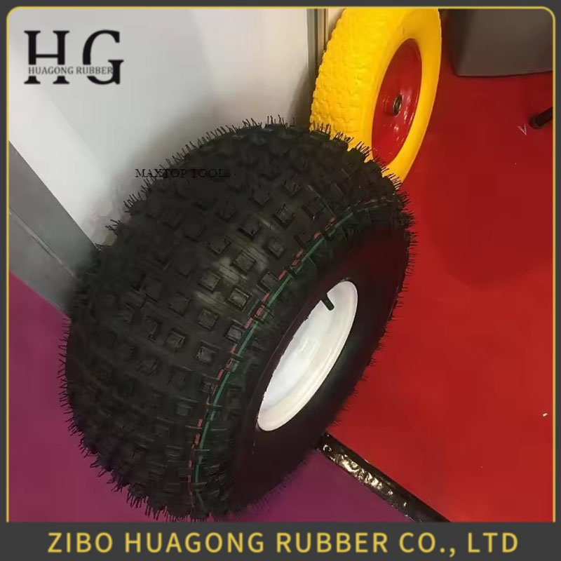 04, 4.10/3.50-4 Tire and Wheel Flat Free, 10" Solid Tire Wheel for Garden Carts, Dolly, Trolley, Dump Cart, Hand Truck/Wagon