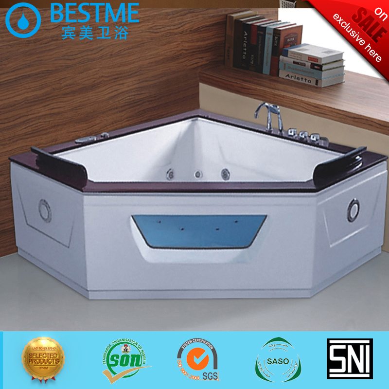 Угловая акриловая ванна с гидромассажем BESTME (KB-353)