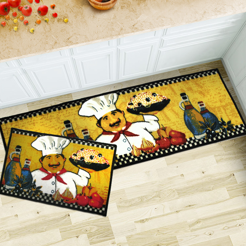 Custom Non-Slip PVC Carpet Long Floor Mat Set Waterproof Rubber Bathroom Kitchen Mat