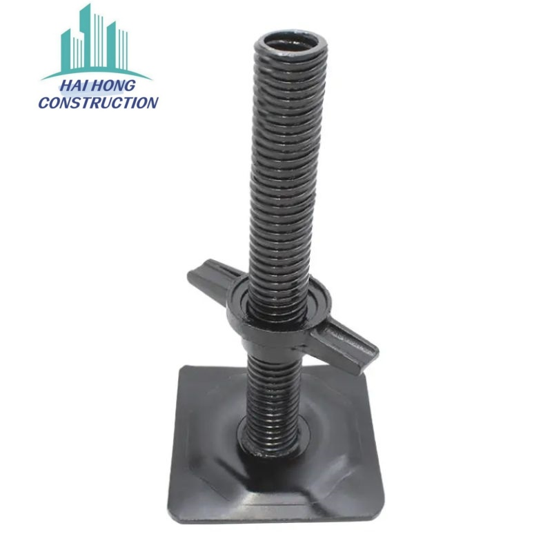 Heavy-Duty Galvanized Screw Jack Base for Safe Construction