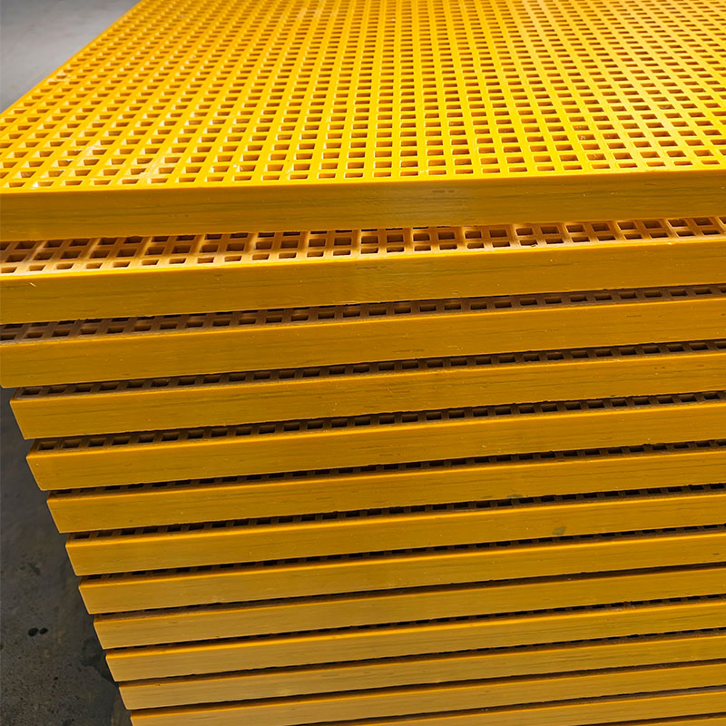 FRP Grating Molded Fiberglass Yellow 38mm