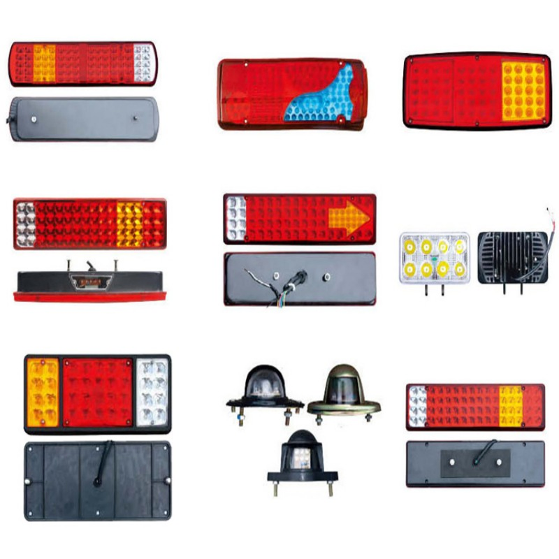 LED Trailer Tail Lights with License Plate Lamp