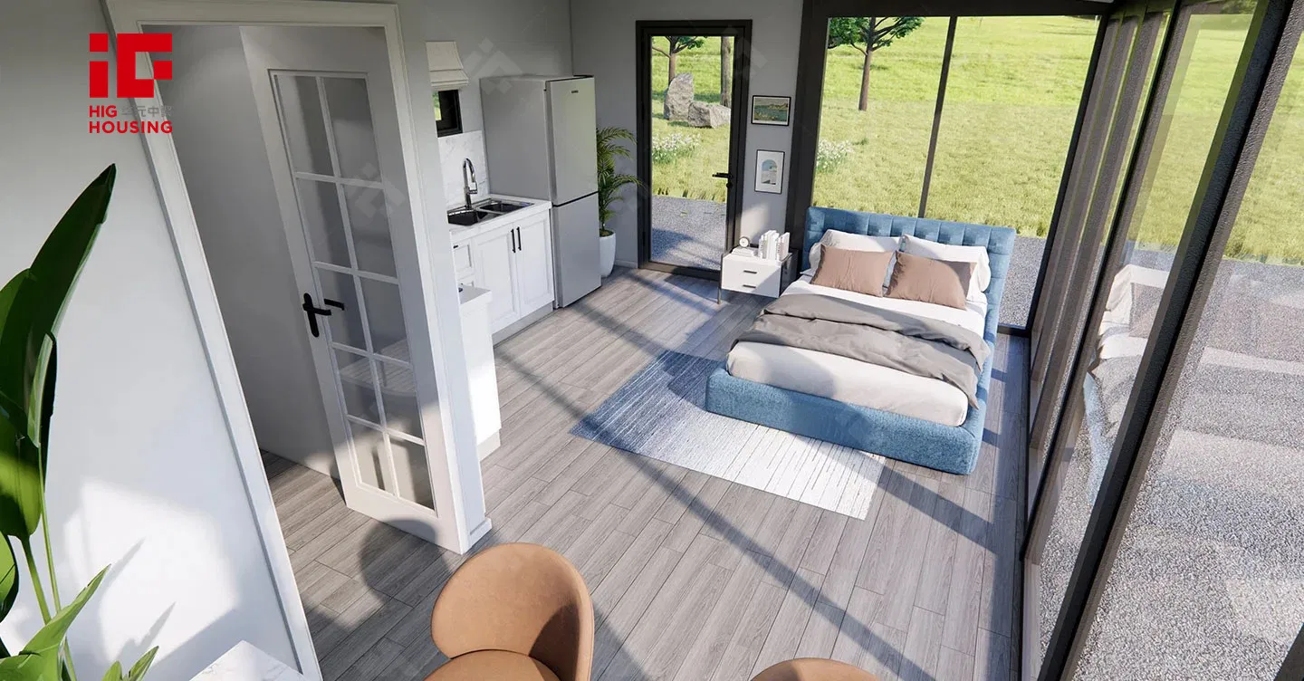 Real Estate Cheap Easy Assemble Prefabricated Portable Single Side Expandable Living House