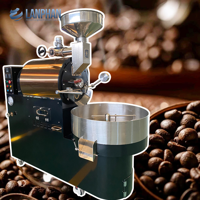 Commercial Home 6kg Automatic Coffee Bean Roaster Half Hot Air Roaster