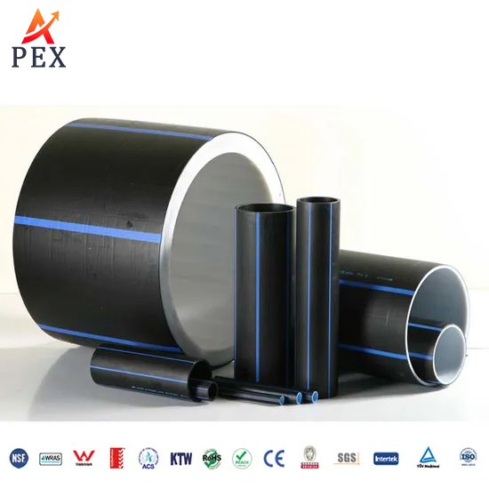 China Manufacturer 200*9.6mm SDR21 Water Supply Black HDPE Pipes and Fittings
