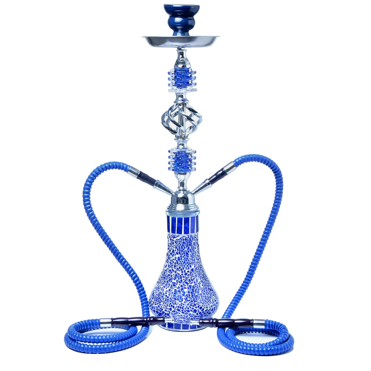 Arabian Shisha Glass Pot Double Pipe Shisha Set Finished Hookah Foreign Trade Shisha