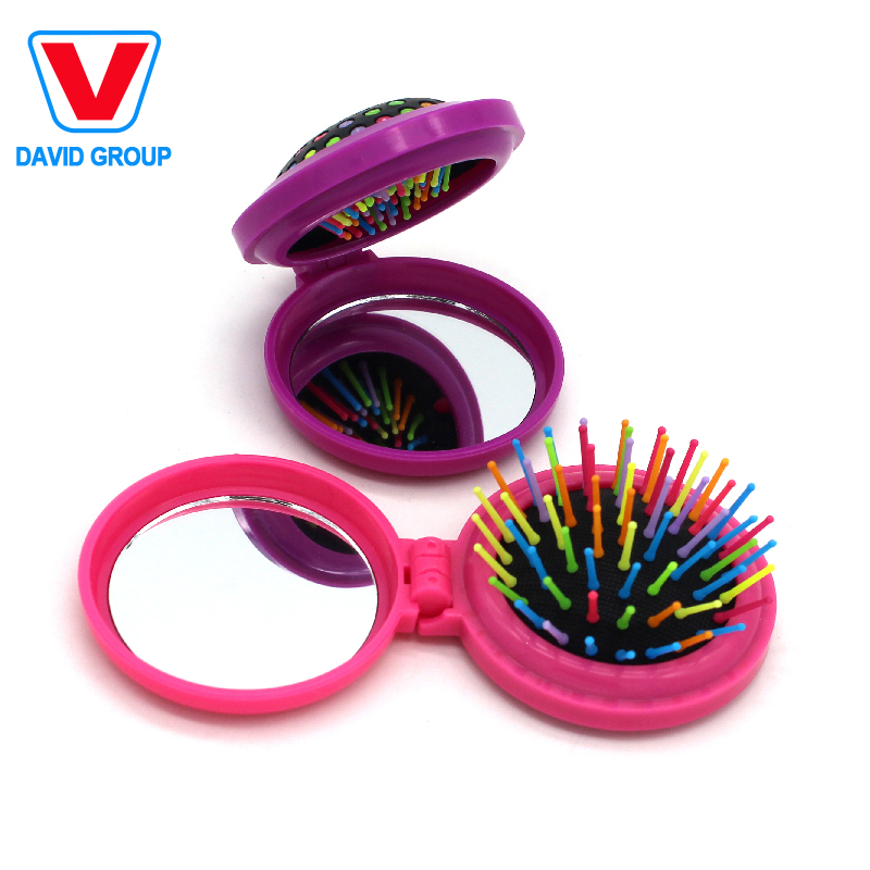 2 in 1 Travel Style Folding Air Comb Massage Comb with Mirror