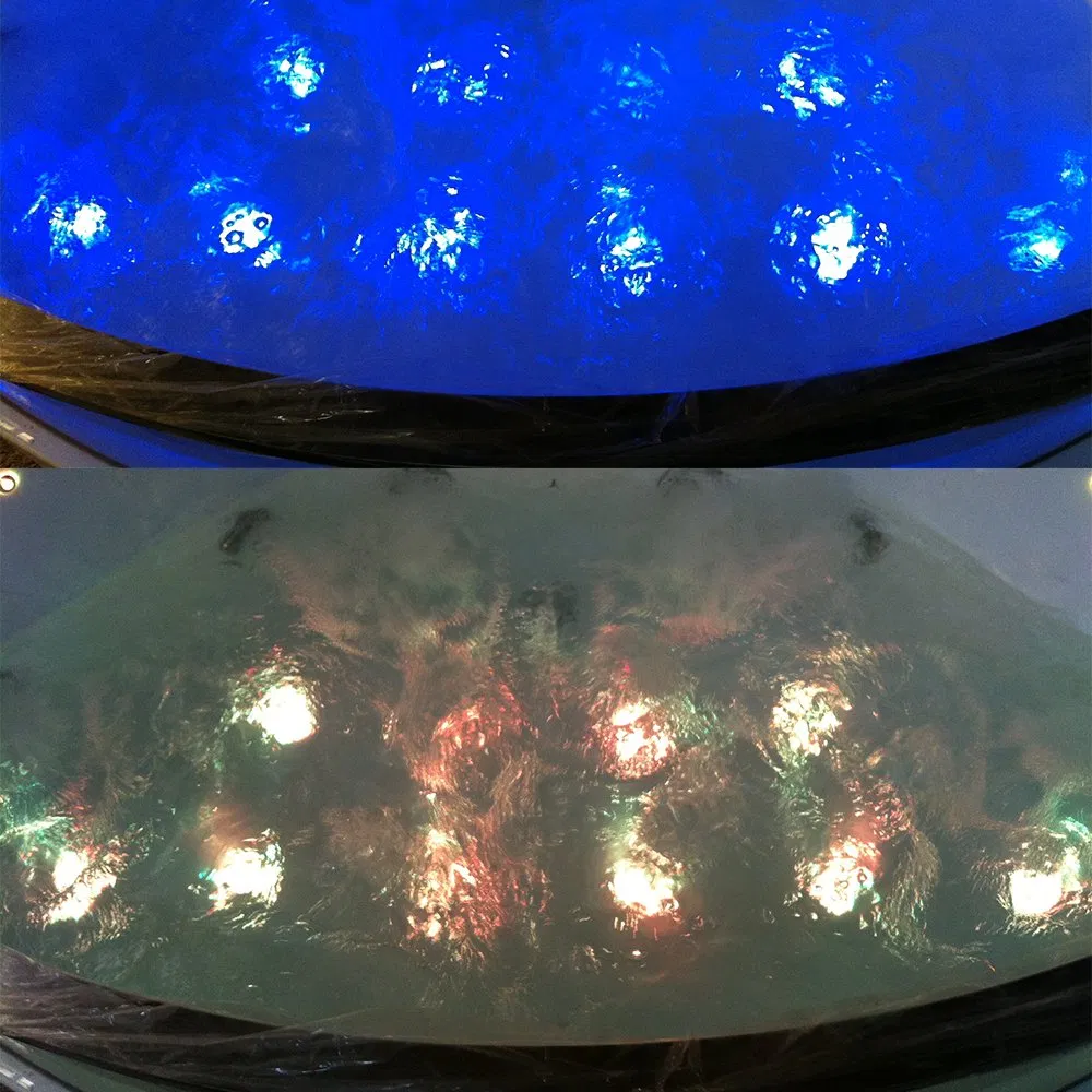 Угловая гидромассажная ванна 1.38 м с LED-подсветкой