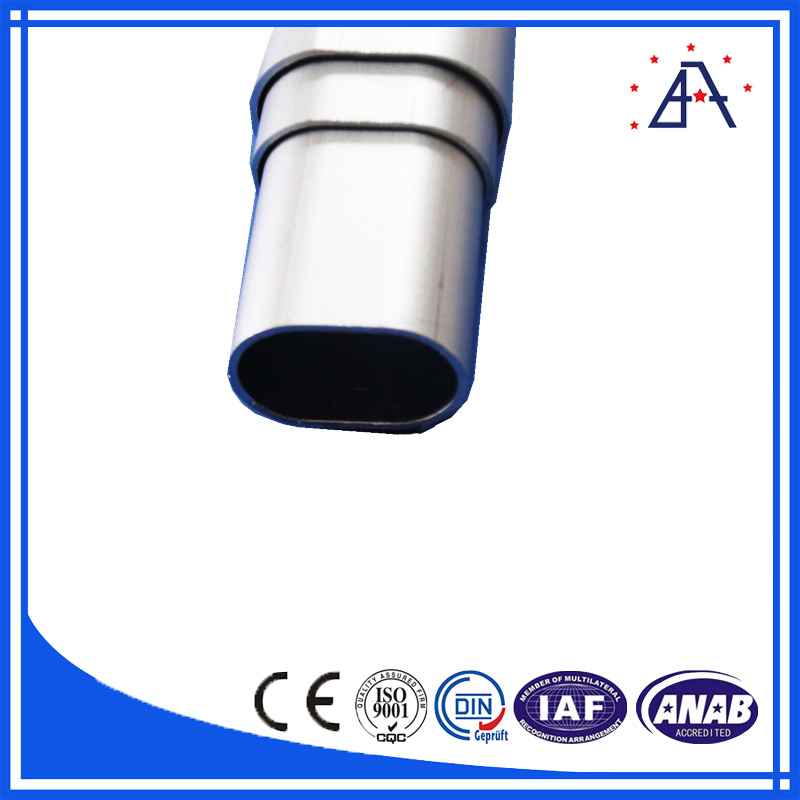 Excellent Quality Profile 6063-T5 Aluminium Oval Tube