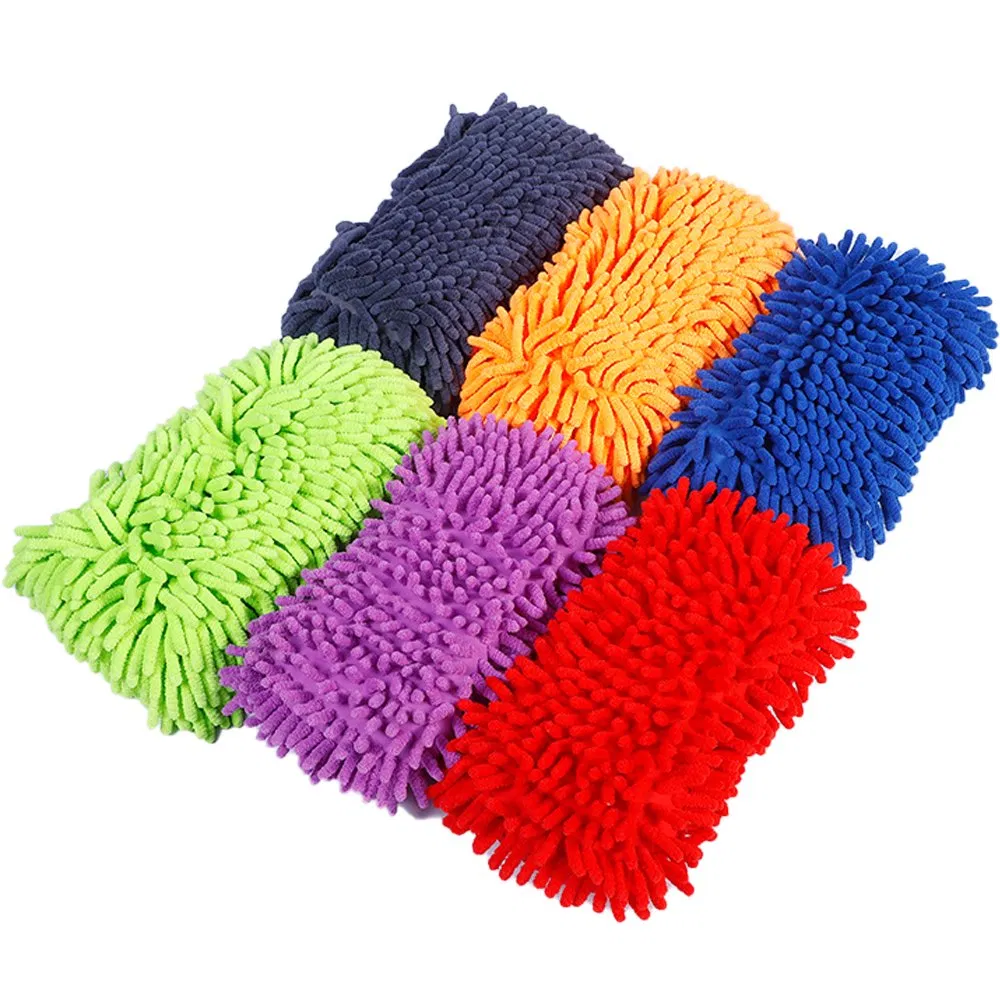 8 Shape Scratch Free Chenille Microfiber Truck Boat Motorcycle Car Wash Sponges