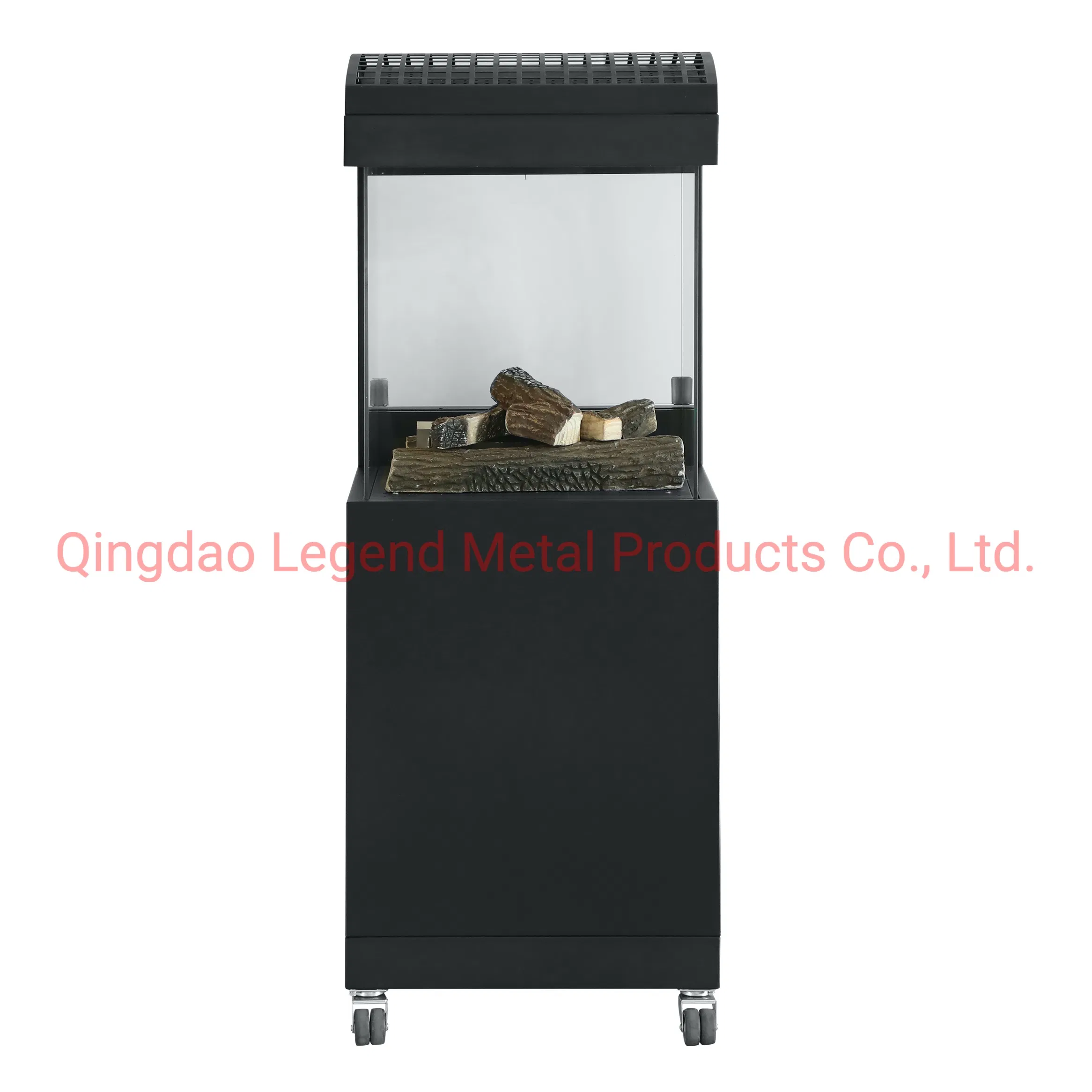 Free Standing Outdoor Use Gas Fireplace with Real Flame