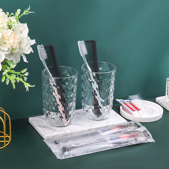 Toothpaste and Comb Floss, 4-in-1 Bulk Toothbrush Kit with 2 Color