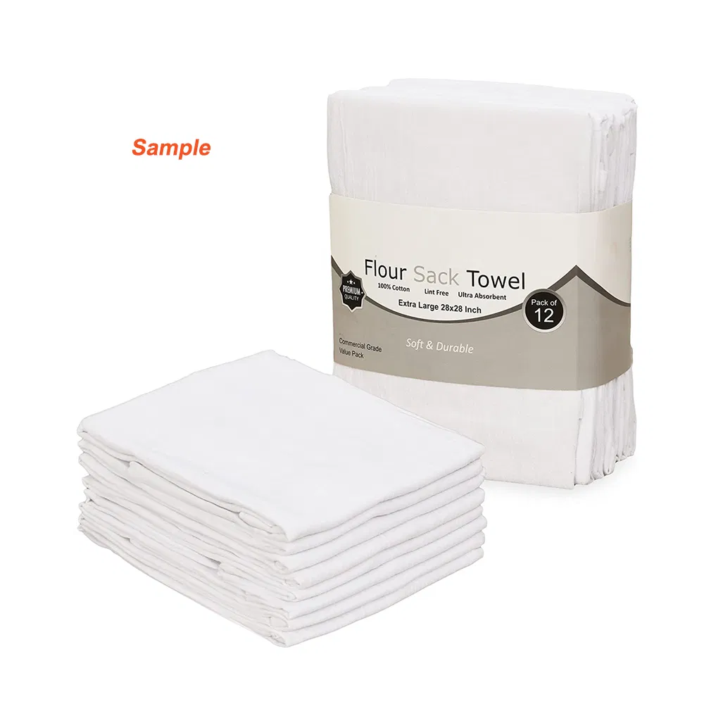 Kitchen Flour Sack Tea Towels, 28" X 28" Ring Spun 100% Cotton Dish Cloths Machine Washable for Cleaning & Drying Tea Towels