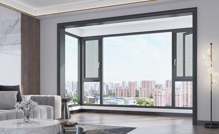 New Design Thermal Break Heat Insulation Aluminum Window Aluminium French Window Casement Glass Window