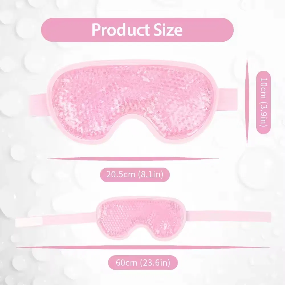 Wholesale Relax Sleep Aid Cooling Mask Soft Plush Backing Reusable Ice Pack Cooling Gel Cold Eye Mask