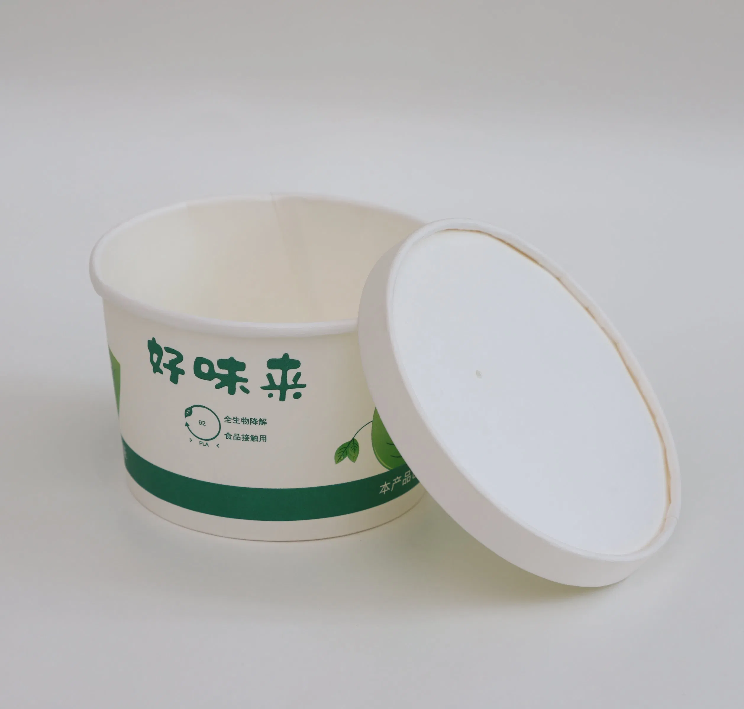 Custom 100% Eco Friendly Biodegrade PLA Coating Disposable Paper Bowls