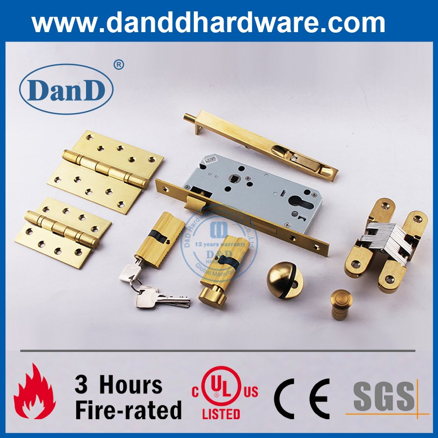 Straight Type Concealed Brass Dutch Flush Bolt for Internal Door