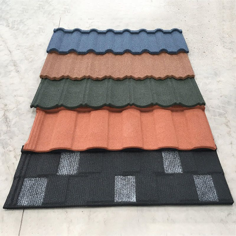 Construction Materials Colorful Stone Coated Metal Roofing Sheets for Villa House Roof