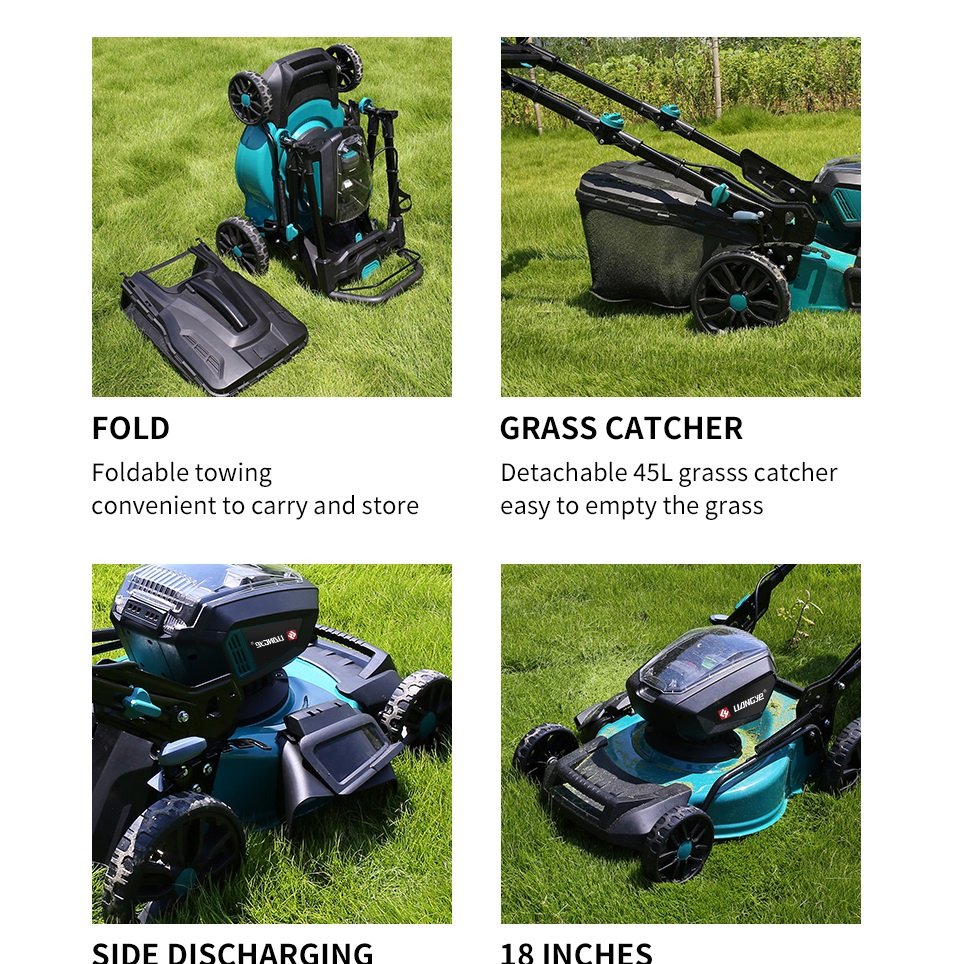 Electric Gardening Tools Factory 40V Battery Operated Lawn Mower with Metal Chasis