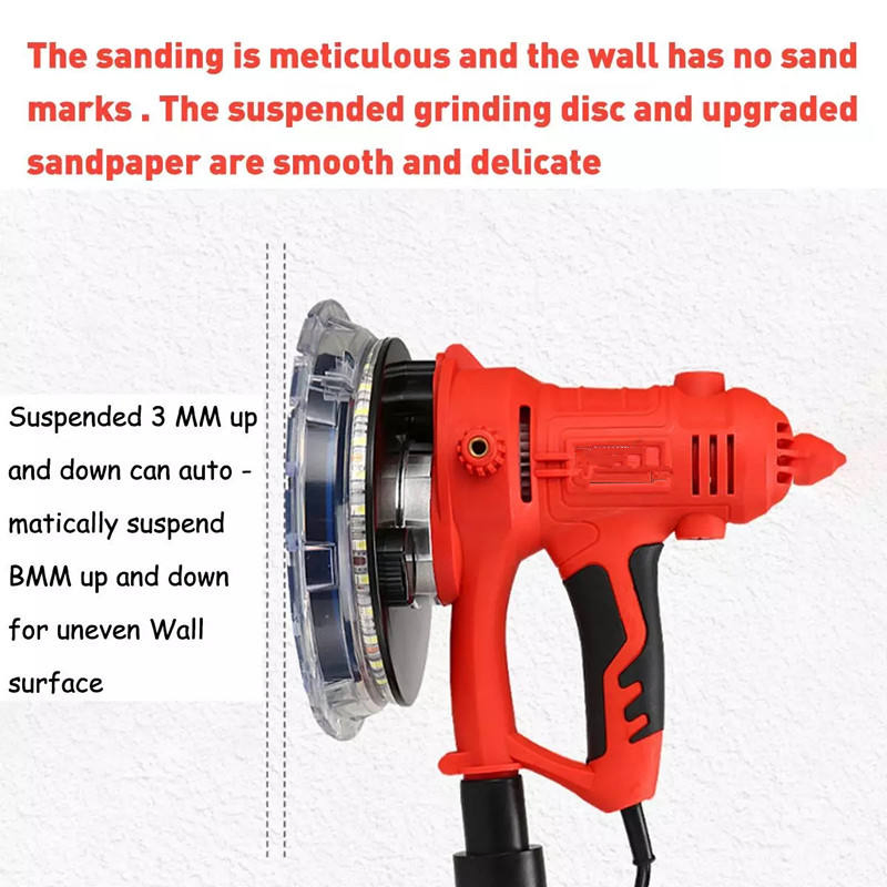 220V 850W Handheld LED Electric Dry Wall Putty Sander
