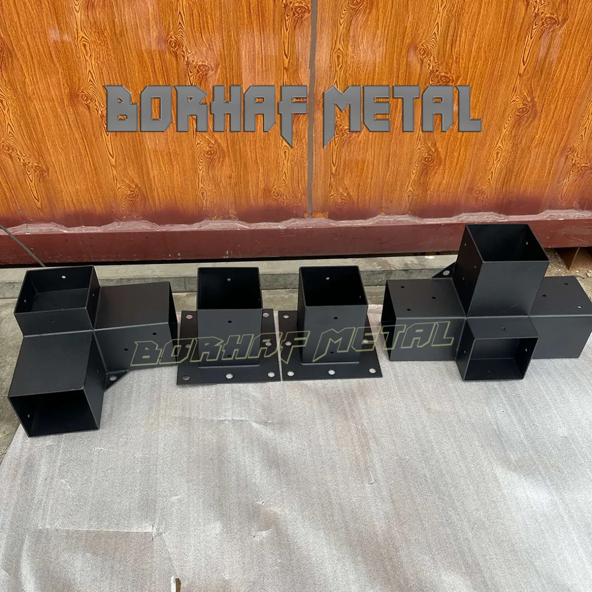 Heavy-Duty Zinc-Epoxy Brackets for Outdoor Woodworking – Reinforced Connectors for Pergolas, Tables & Bridges