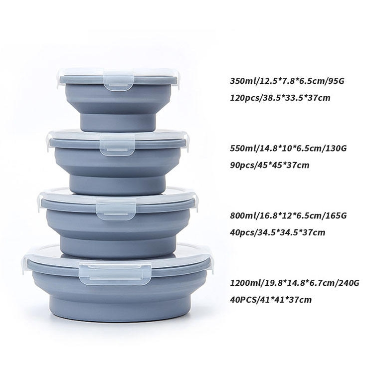 Versatile Silicone Lunch Box with Leak-Proof Design for Travel