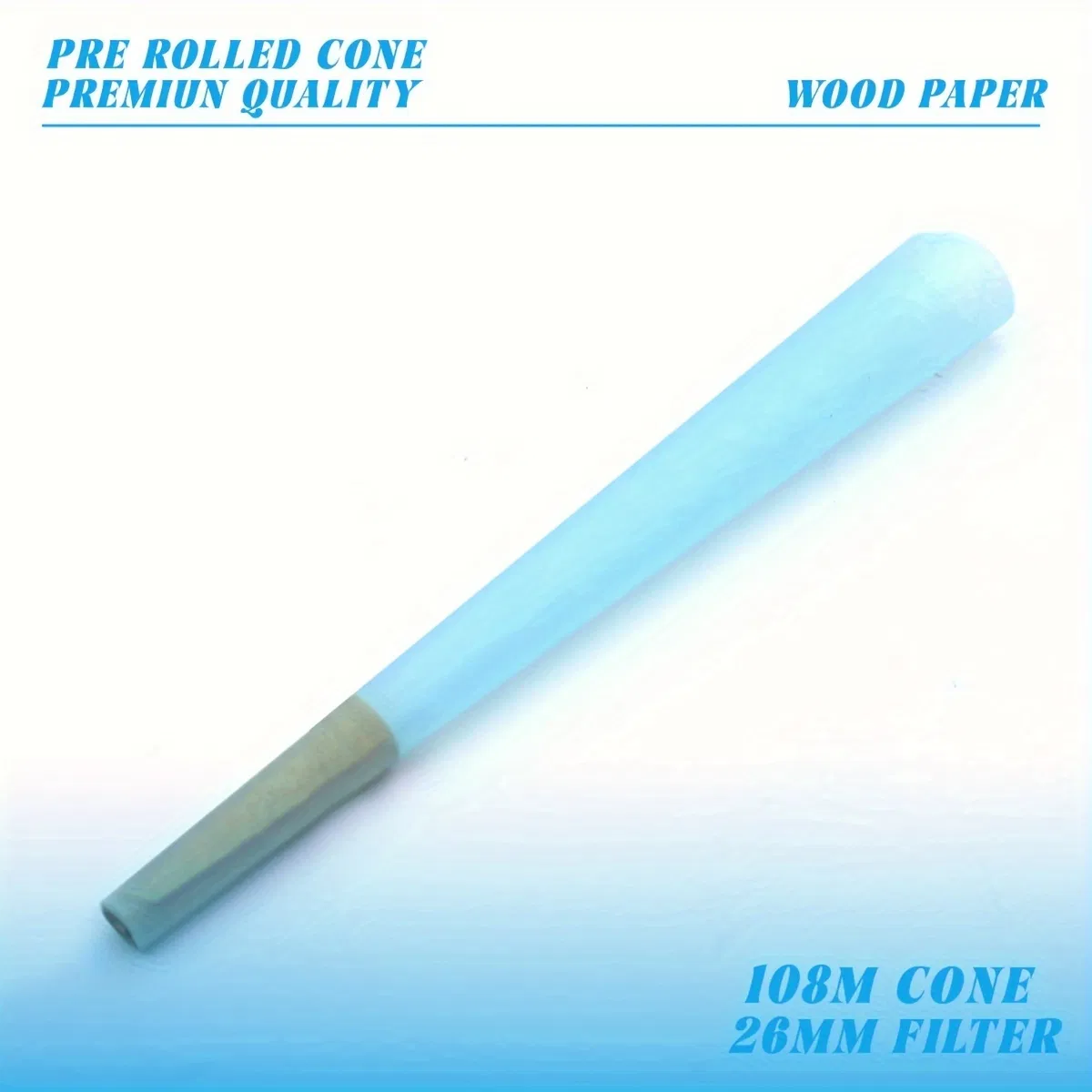King Size Blue Color Rolling Paper Cone 1000 PCS/Box Raw Rolling Paper