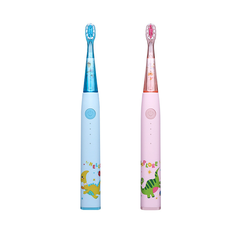 Children's Sonic Electric Toothbrush Cute Cartoon Soft Bristles Rechargeable Teeth Cleaning Support OEM