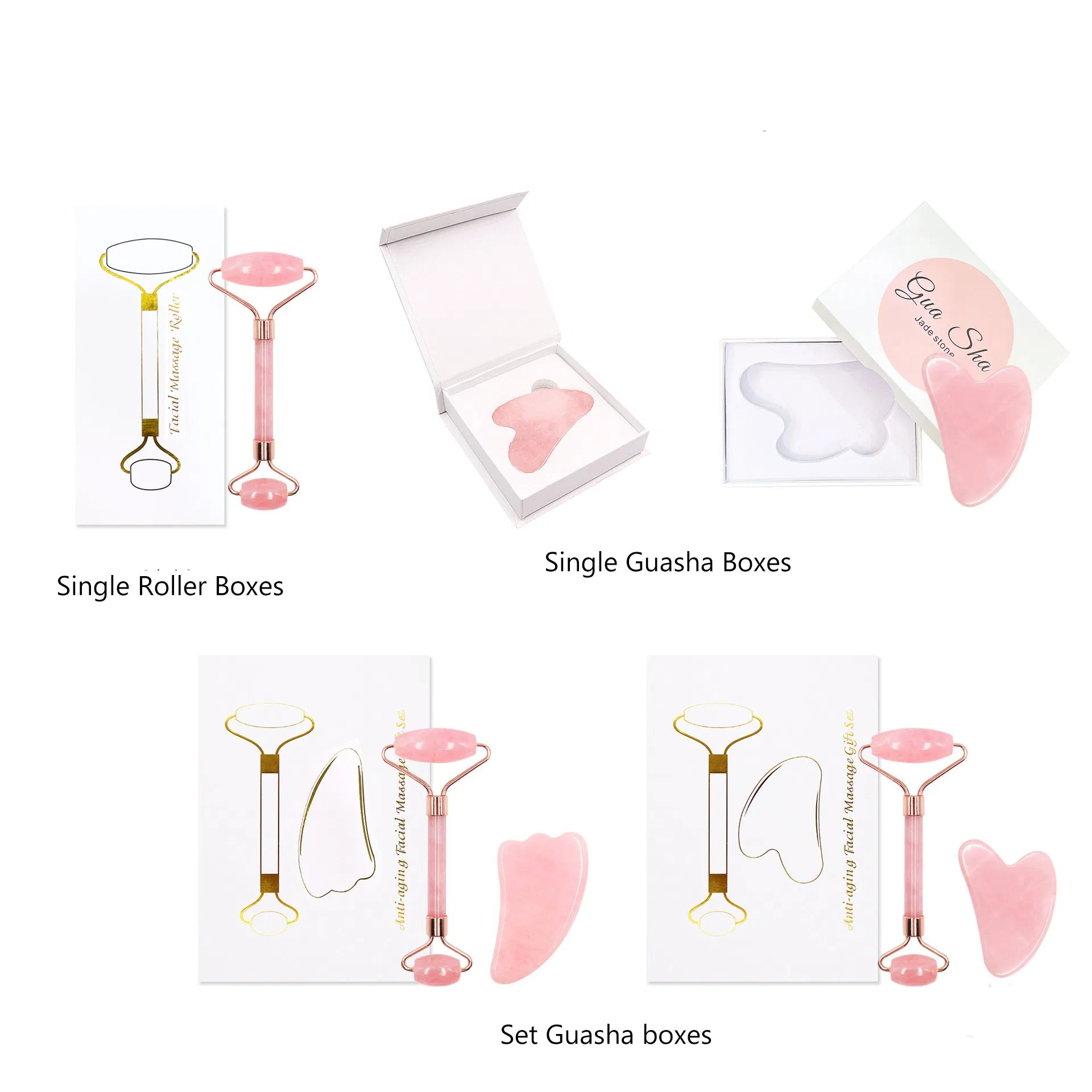 Double-Headed Jade Roller Massage Device for Face Use - Special for Scraping Therapy