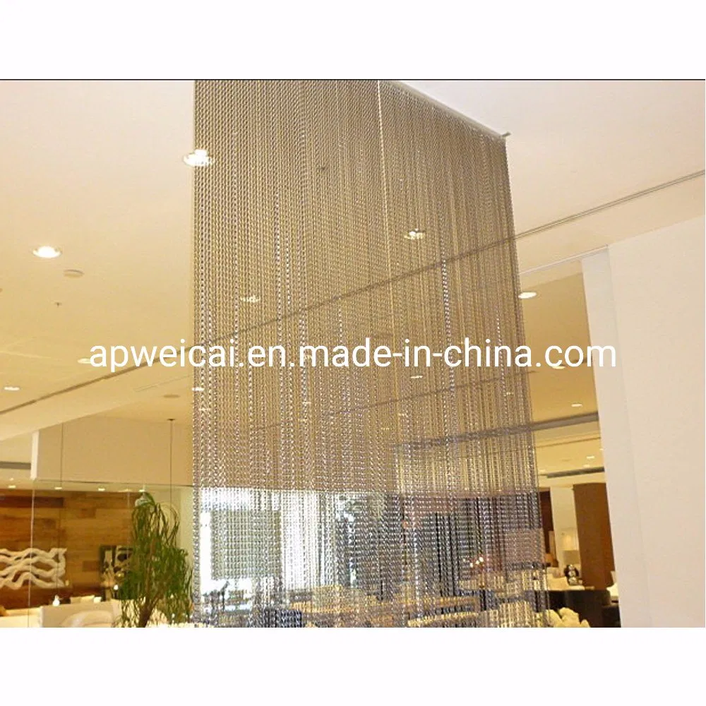 Colorful Decorative Aluminum Chain Link Curtain Wall Shower Curtain