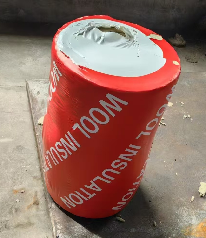 25mm 50mm 100mm Thickness Manufacturing Heat Resistant Roof Insulation Furnace Foil Faced R Value Mineral Rock Wool Fiber Twin Roll Blanket with Wire Mesh