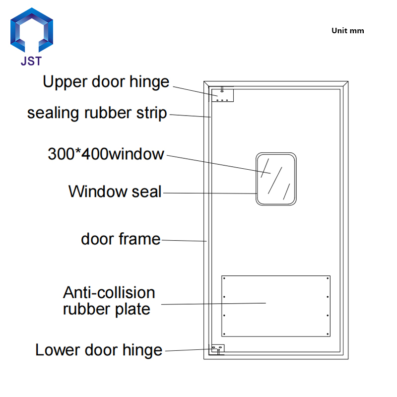 New Design Anti-Collision Stainless Steel Impact Double Swing Traffic Door
