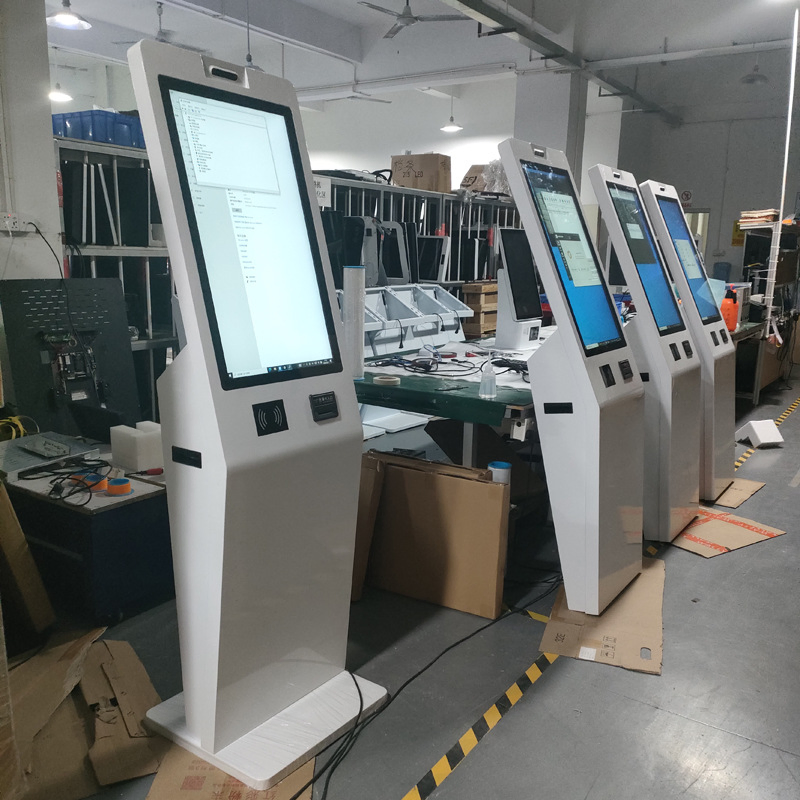 Custom Self-Service ATM Kiosk Double Screen LCD 1920X1080 Resolution Touch Screen All-in-One Currency Exchange Machine Sdk Floor Standing