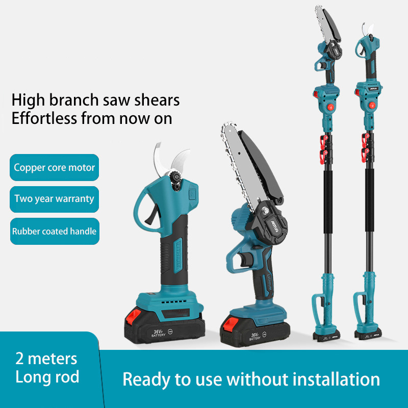 Телескопические высотные электроножницы для обрезки веток