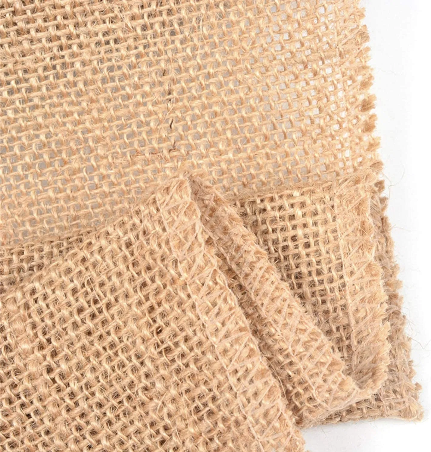 12 X 108 Inch Burlap Lace Table Cover Natural Jute Lace Burlap Table Runner