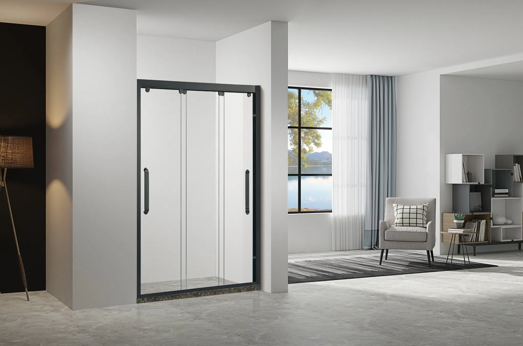 Stainless Steel Mini Hinge Bathtub Shower Enclosure