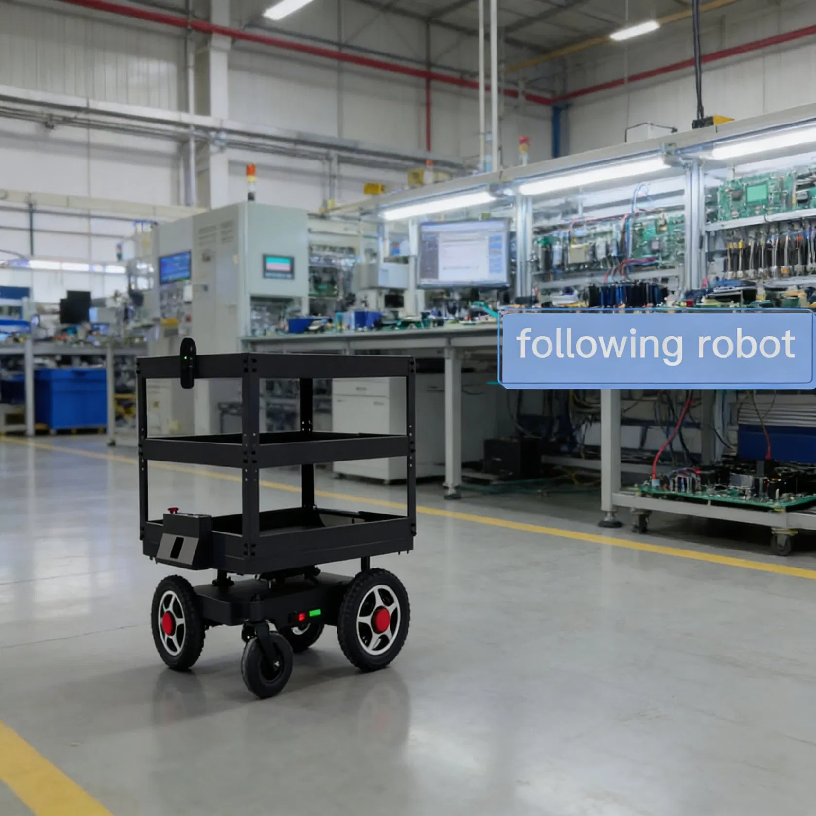 Industrial Intelligent Following Robot: Automatic Following & Load-Carrying, Efficient Auxiliary Operation