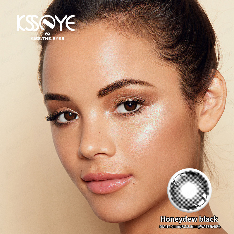 Soul Grey Series 14.2mm Lightweight and Comfortable Monthly Color Contact Lenses for Eyes Correction