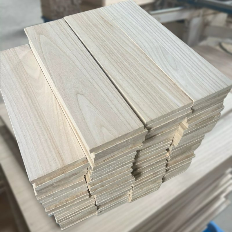 White Wood Batten Paulownia Lumber Wood Furniture Panel