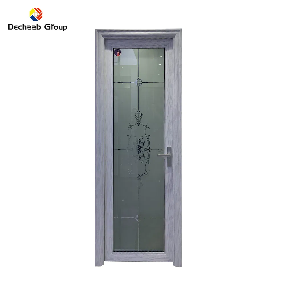 Interior Glass Hinge Swing Aluminium Doors Glass Bathroom Door