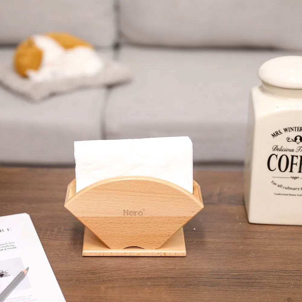 Rectangular Wooden Facial Tissue Box for Bathroom Office Desk