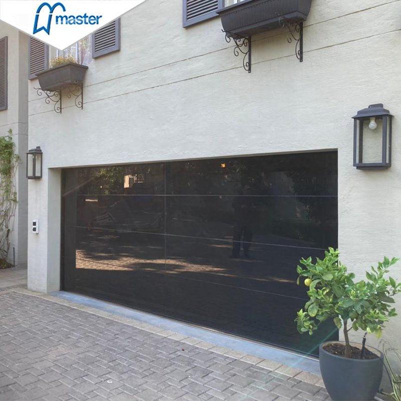 Frameless Glass Aluminum Garage Door with Insulation