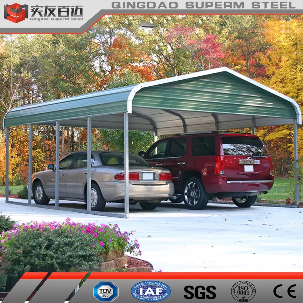 Steel Construction Building Prefabricated Steel Structure Car Storage Shelter Prefab Car Garage Carport