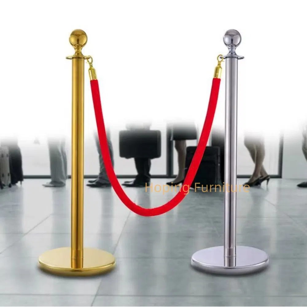 Traffic Barrier Welcome Pole Hotel Hanging Rope One-Meter Line Railing Stainless Steel Queue Line Post Stand