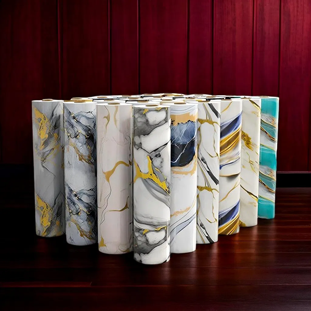 Hot Selling Chinese Style Waterproof Marble Design PVC Wallpaper for Home Decor