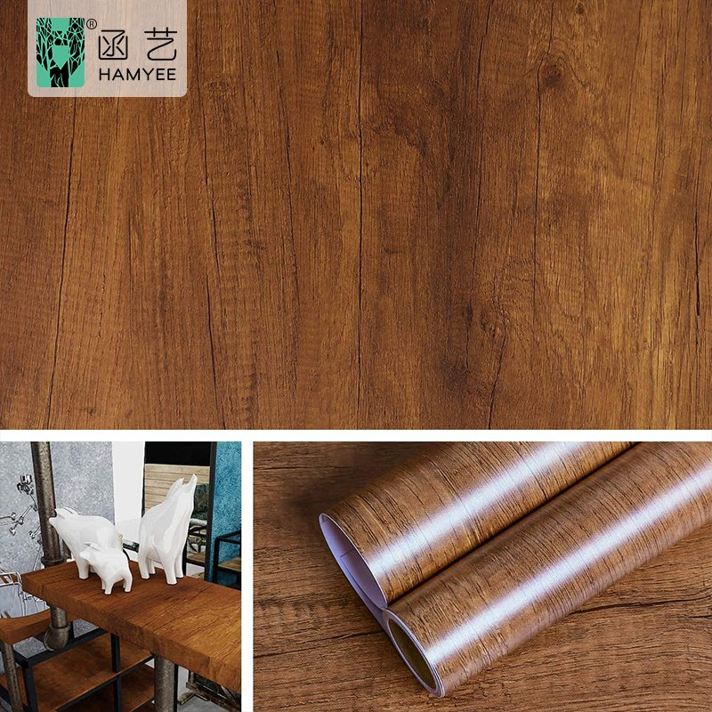 Vinyl Self Adhesive Film Wood 3D Floor Paper Waterproof Wall Paper PVC