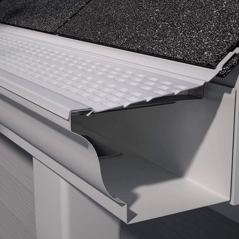 6" K-Style Gutters Mill Finish Aluminum Leaf Guard Gutter